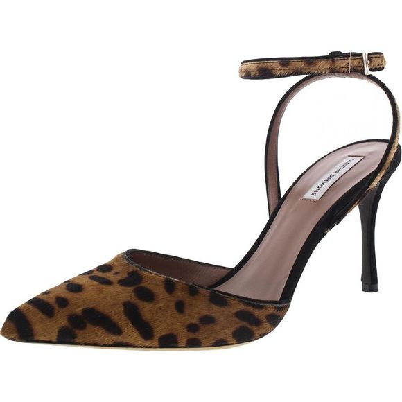 Tabitha Simmons Shoes - Tabitha Simmons Womens Sen Brown Calf Hair Pointed Toe Ankle Strap Shoes NWT
